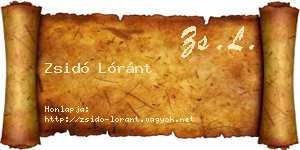 Zsidó Lóránt névjegykártya